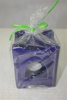 PORTACANDELINA IN CERAMICA VIOLA