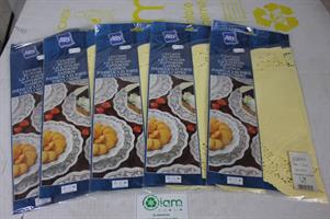 PACCHETTI DA 6 CENTRINI SOTTOTORTA CIASCUNO GIALLI D.35 CM