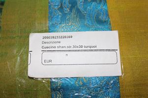 CUSCINO INDIA TURCHESE MISURA 30X30CM