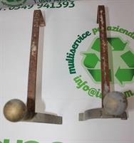COPPIA ALARI PORTALEGNA IN FERRO BATTUTO