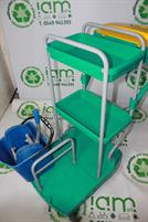 CARRELLO DELLE PULIZIE CON SECCHIO STRIZZATORE