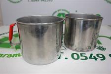 COPPIA DI PENTOLINI PER LATTE IN ACCIAIO