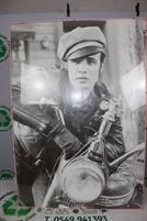 POSTER QUADRO CON CORNICE ROSA - MARLON BRANDO